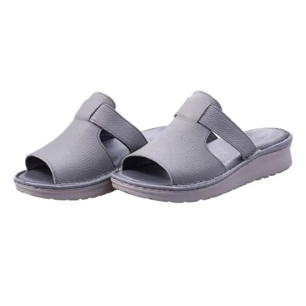 صندل طبی چرم طبیعی ماکسیم مدل کمند gray - Image 2
