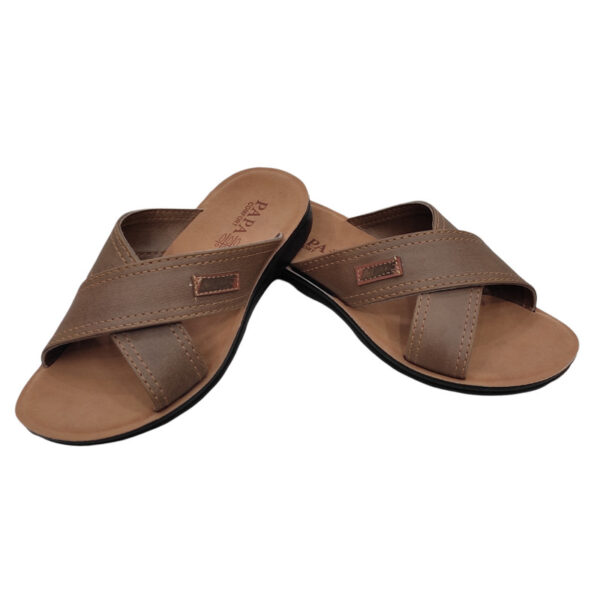 صندل مردانه پاپا مدل آرش ضربدری brown - Image 6