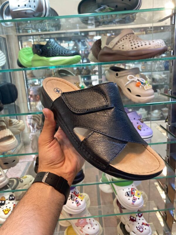 صندل مردانه نیکتا مدل چسبی blk