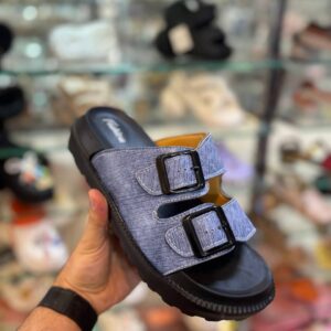 دمپایی زنانه کمربندی blue-black