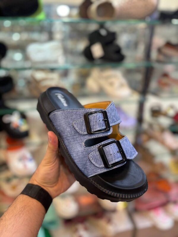 دمپایی زنانه کمربندی blue-black