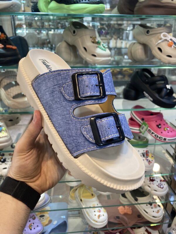 دمپایی زنانه کمربندی blue