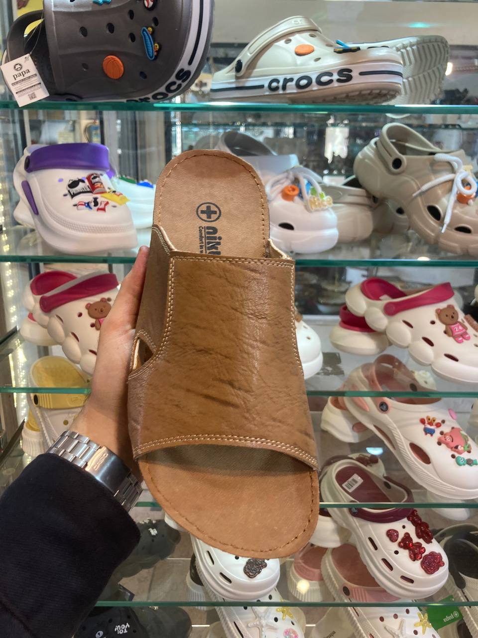 صندل طبی مردانه نیکتا مدل 5015-1 کرم - Image 2