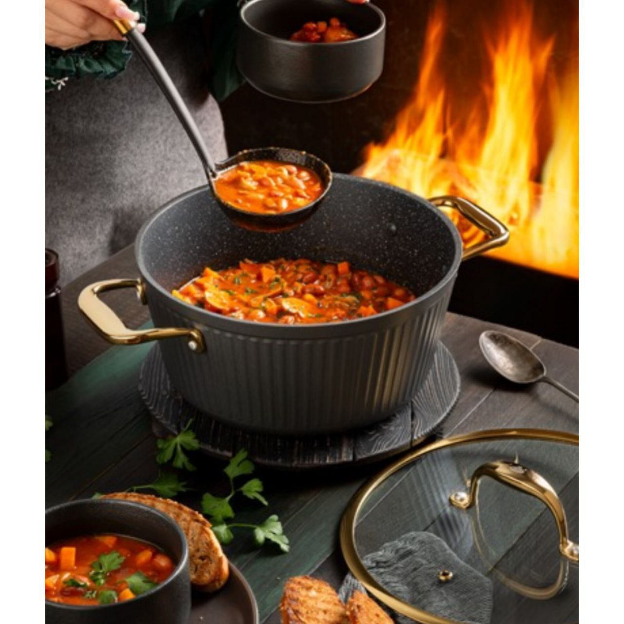 سرویس قابلمه 10 پارچه یونیک مدل فلورانس - Image 10