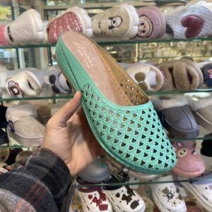 صندل جلوبسته زنانه مدل صحرا سبز