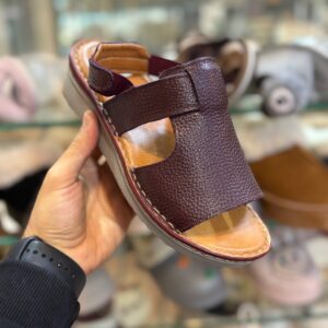 صندل طبی چرم طبیعی ماکسیم مدل کمند بندار red