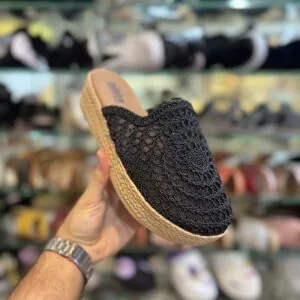 صندل لژدار جلوبسته زنانه نیکتا مدل کنفی black